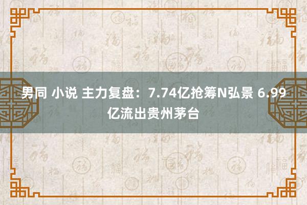 男同 小说 主力复盘：7.74亿抢筹N弘景 6.99亿流出贵州茅台